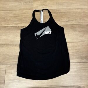 Nike Tank Top Small Gray Black Racerback Lightweight Athletic Gym